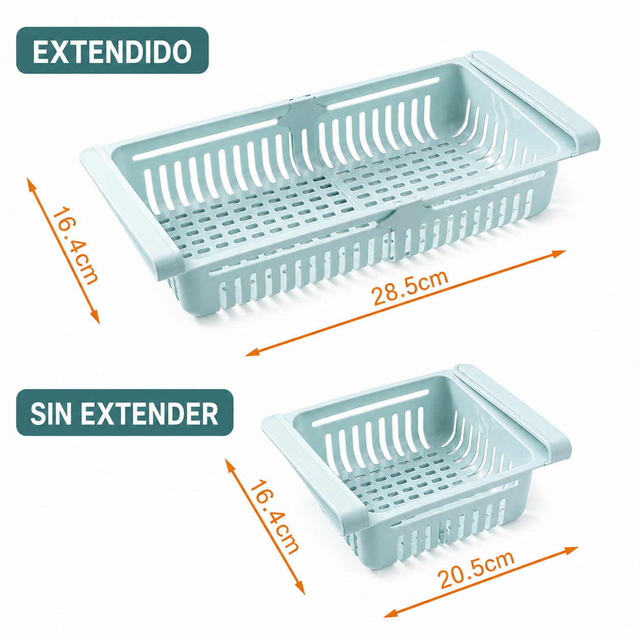 4 Organizadores Extensibles para Refrigerador