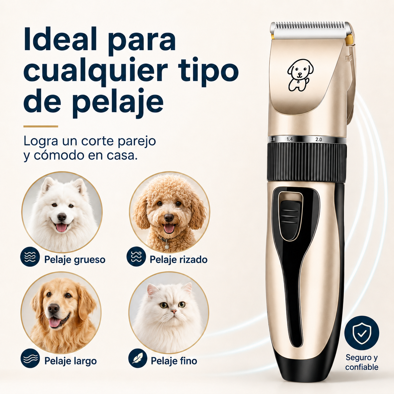 PeluPet Pro™ | Kit Cortapelos Silencioso para Perros y Gatos