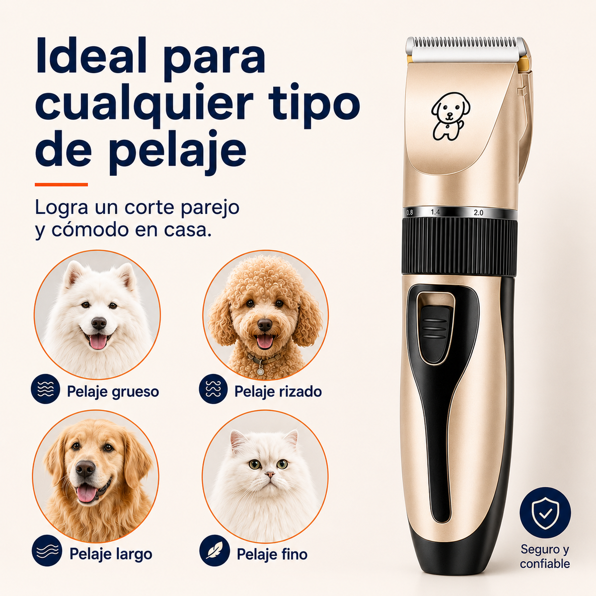 PeluPet Pro™ | Kit Cortapelos Silencioso para Perros y Gatos