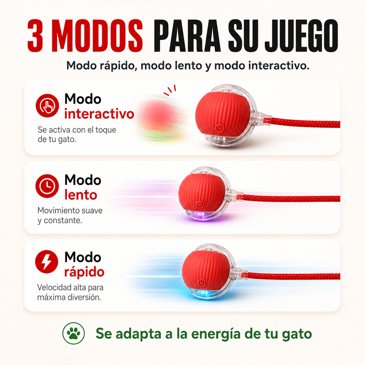 Zoomi Ball™ | Pelota Interactiva para Gatos