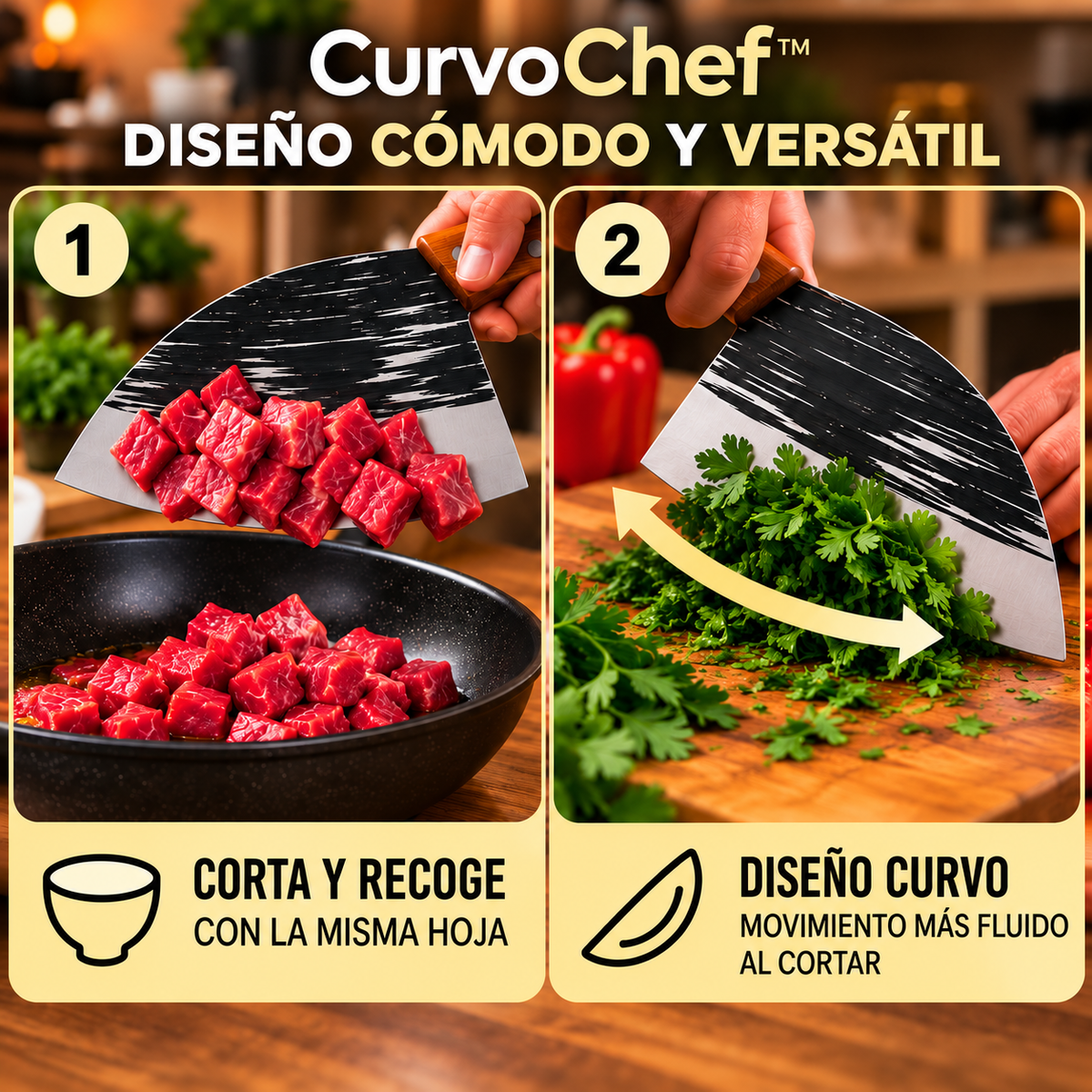 CurvoChef™ | Más hoja. Más control. Un corte diferente.
