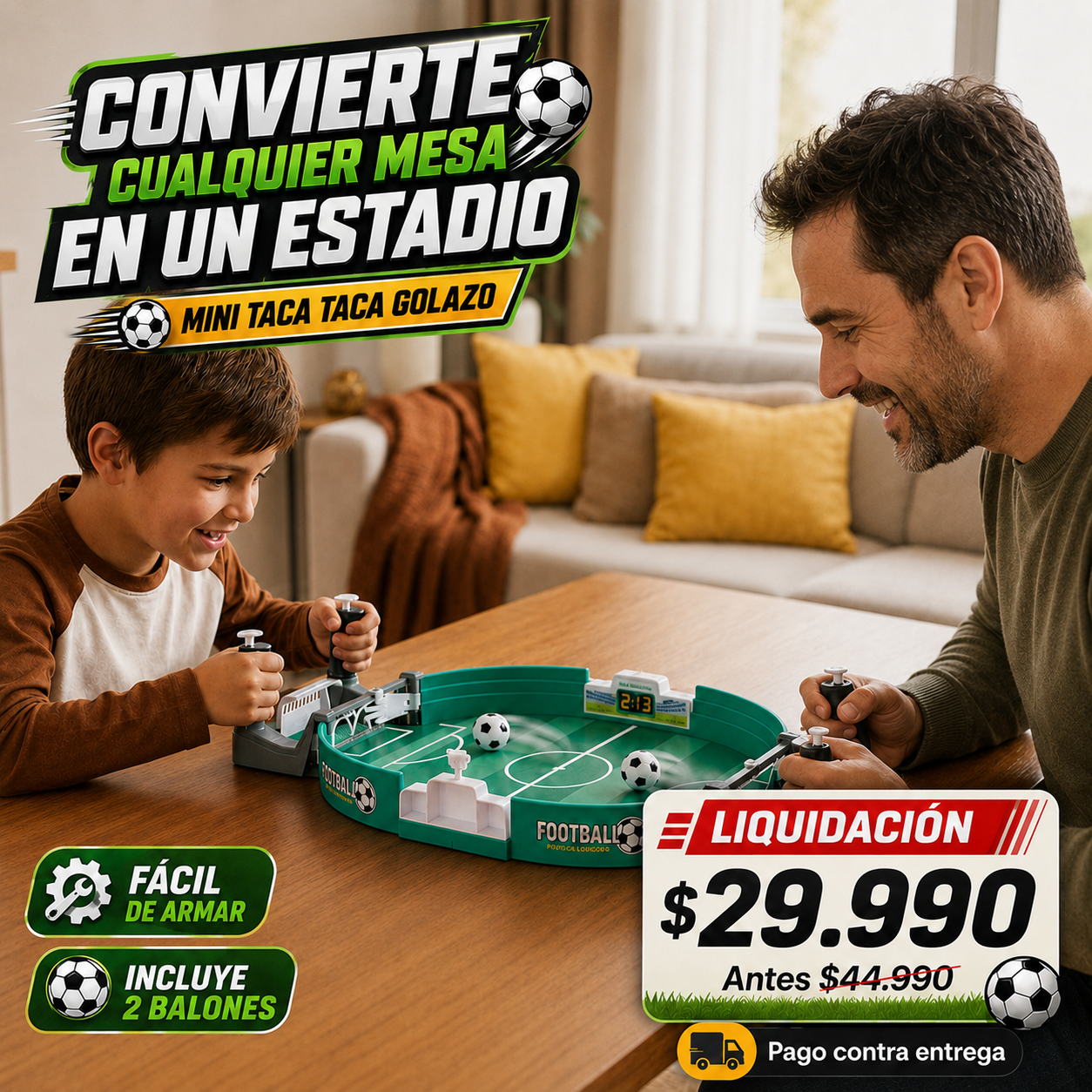 Mini Taca Taca Golazo™ | Convierte Cualquier Mesa en un Estadio