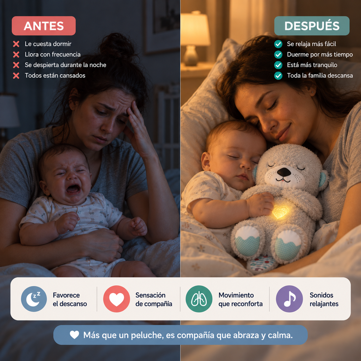 Nutria de Apego que Respira | Para que Tu Bebé Duerma Toda la Noche