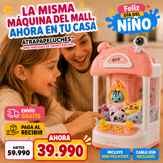 AtrapaPeluches™ - Mini Maquina de Entretención