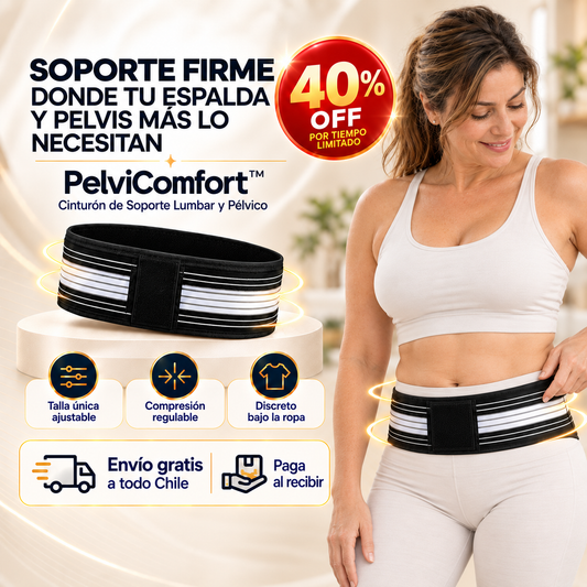 PelviComfort™ | Cinturón de Soporte Lumbar y Pélvico