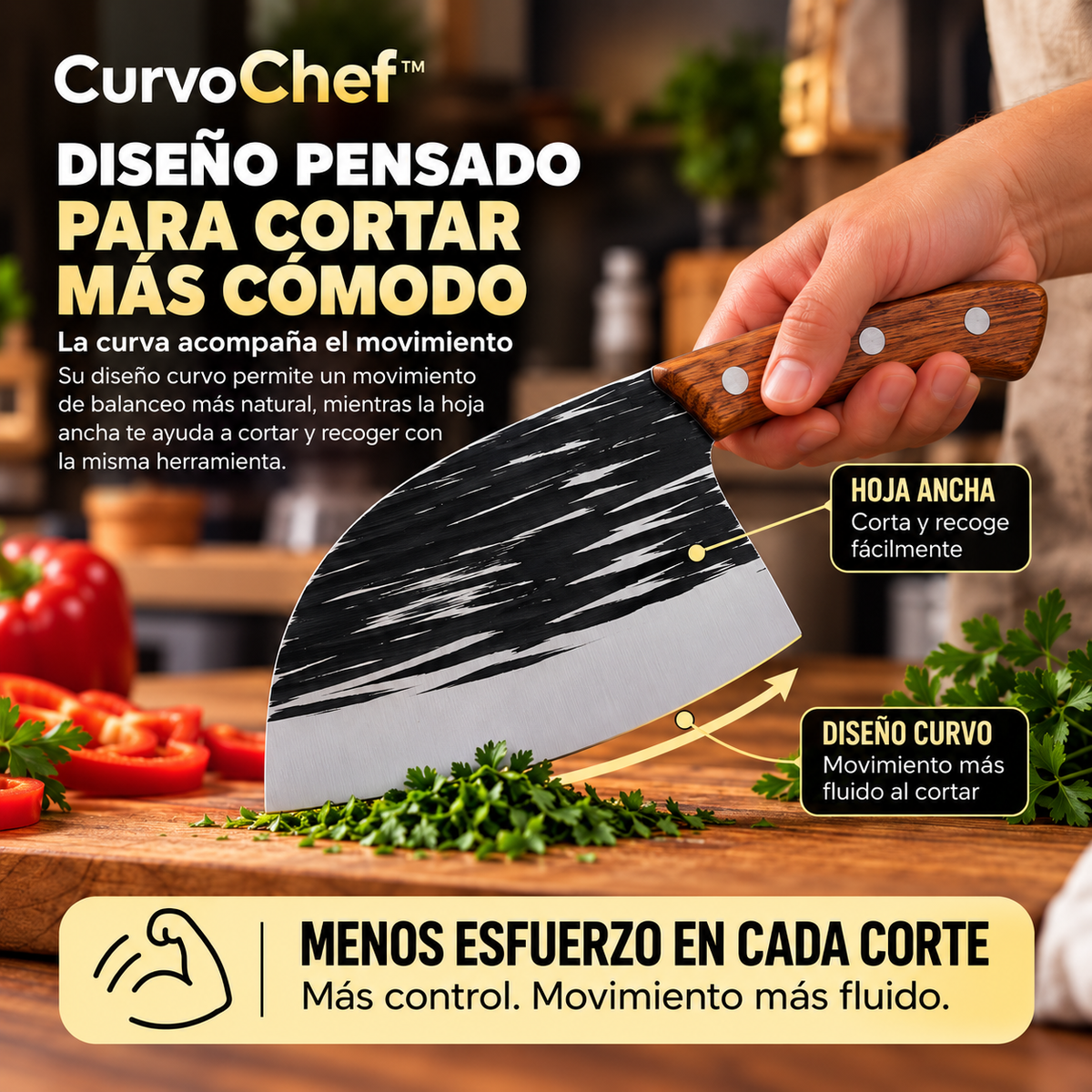 CurvoChef™ | Más hoja. Más control. Un corte diferente.
