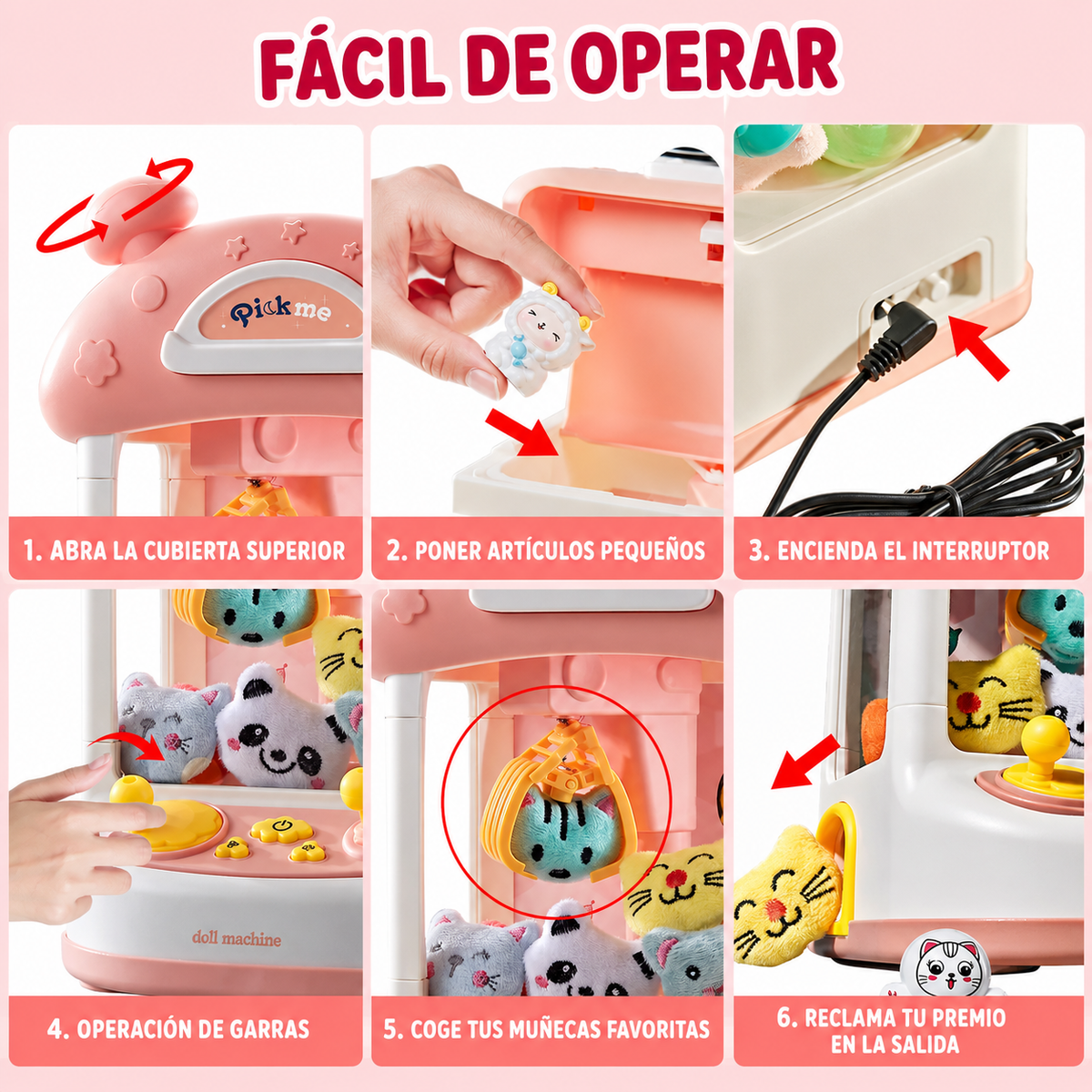 AtrapaPeluches™ - Mini Maquina de Entretención