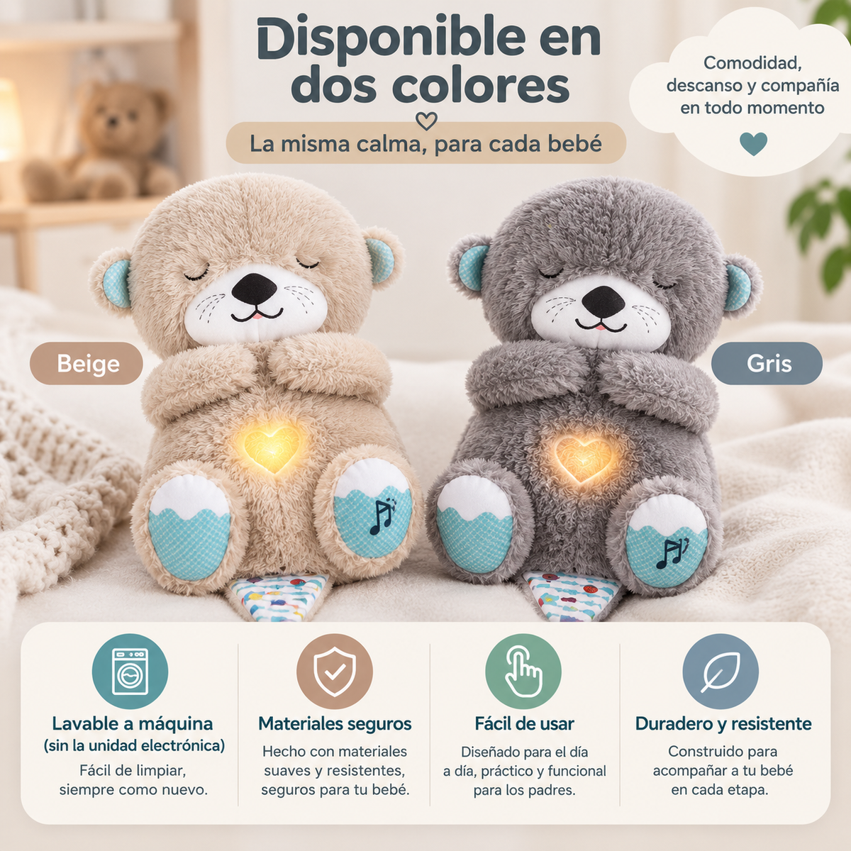 Nutria de Apego que Respira | Para que Tu Bebé Duerma Toda la Noche