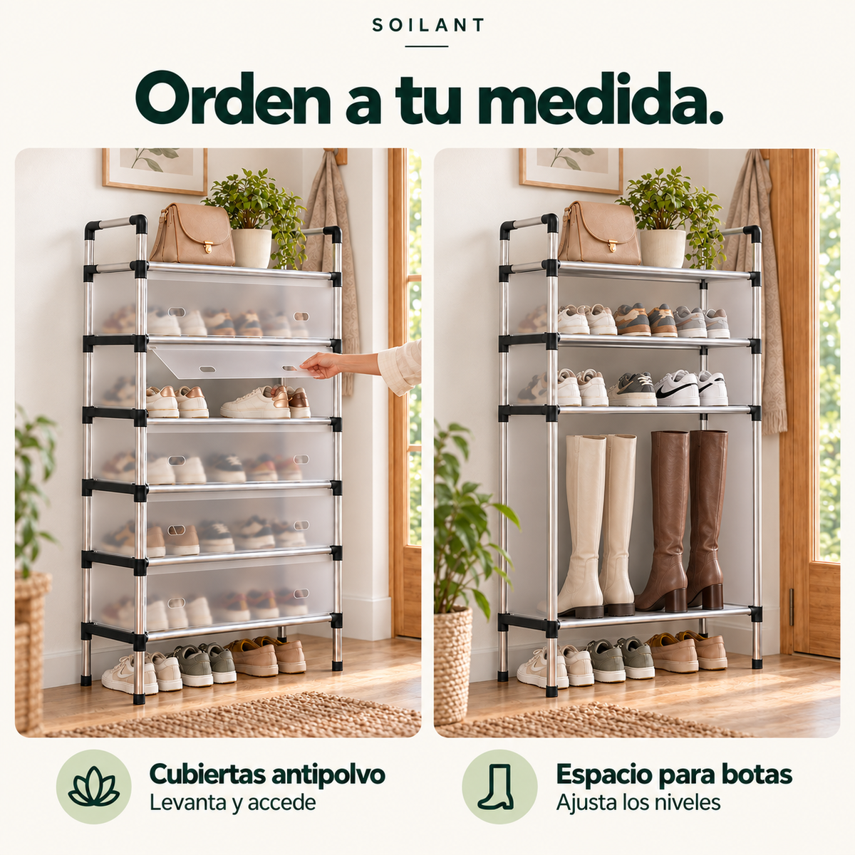 Organizador de Zapatos 6 Niveles | El Zapatero Que Sí Tiene Dónde Poner Cada Par