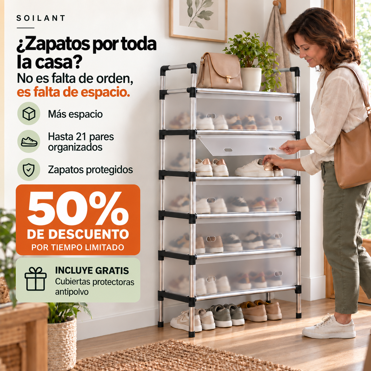 Organizador de Zapatos 6 Niveles | El Zapatero Que Sí Tiene Dónde Poner Cada Par