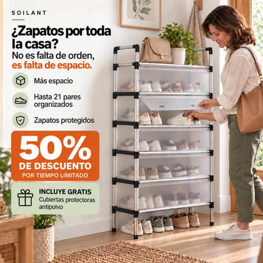 Organizador de Zapatos 6 Niveles | El Zapatero Que Sí Tiene Dónde Poner Cada Par