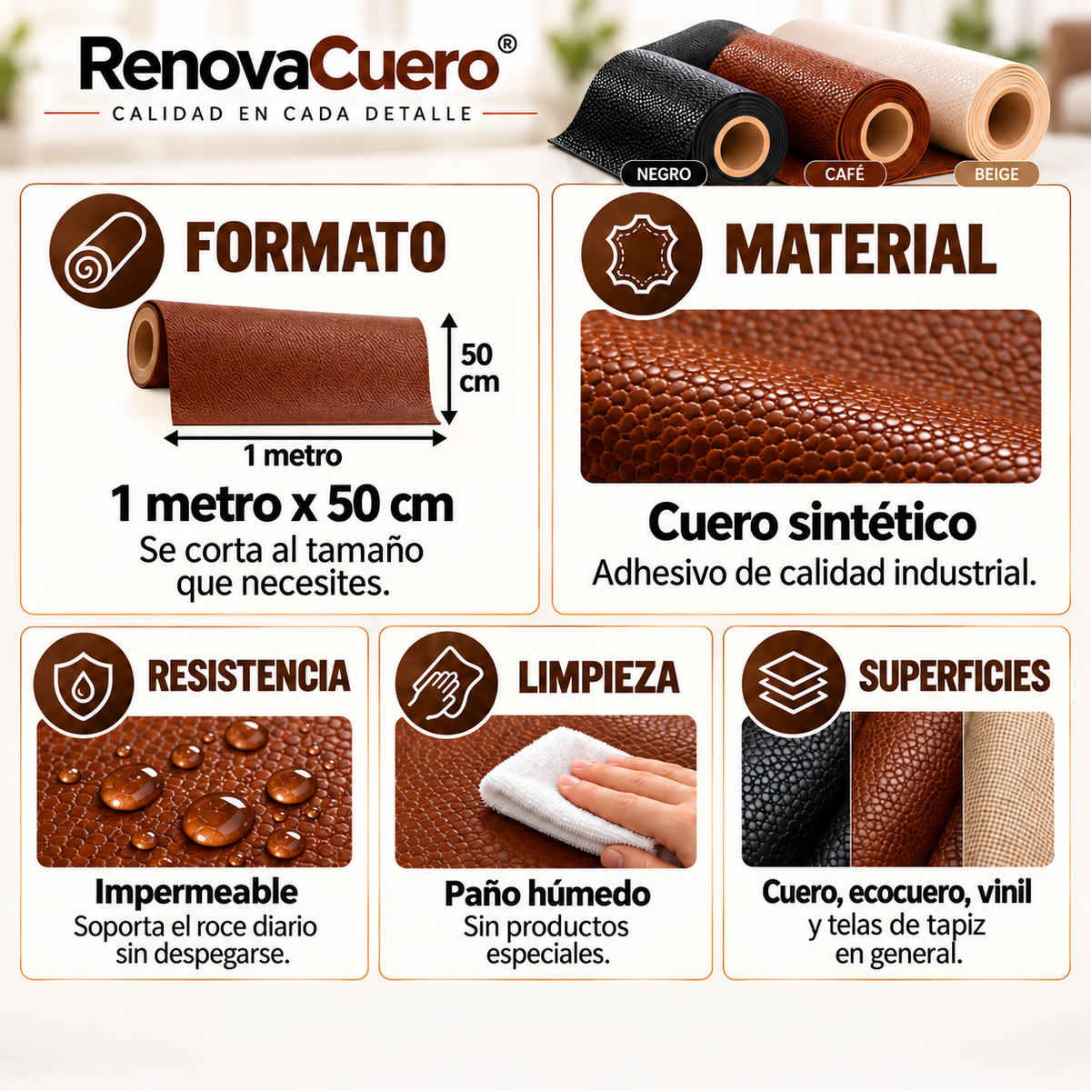 RenovaCuero™ — Renueva Sofás, Autos y Muebles Sin Gastar en Uno Nuevo