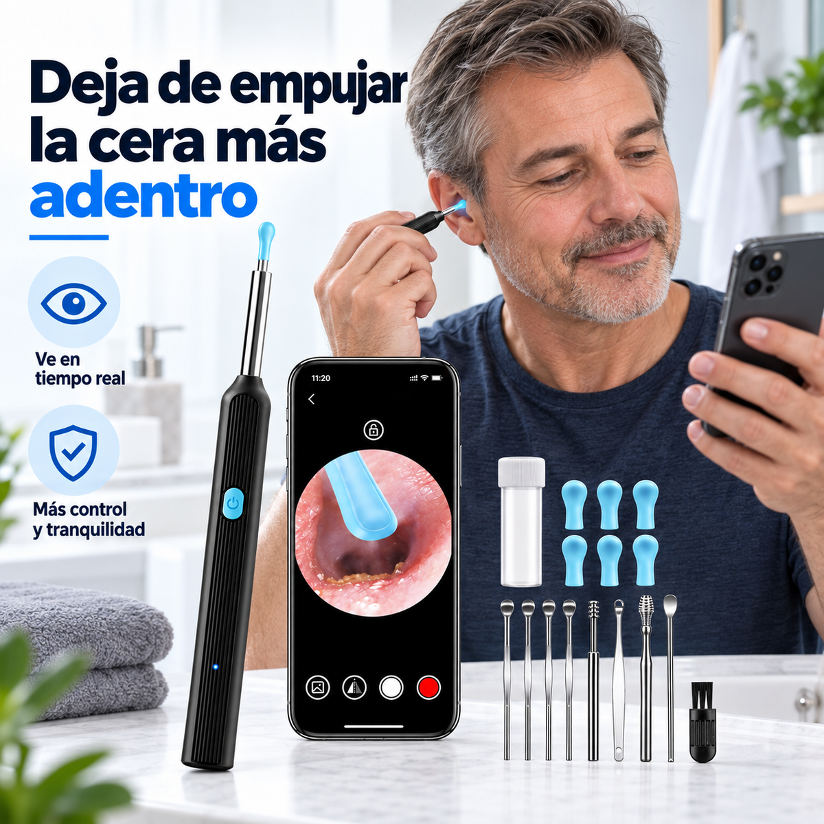 Otoscopio Digital HD | Deja de Limpiarte los Oídos a Ciegas