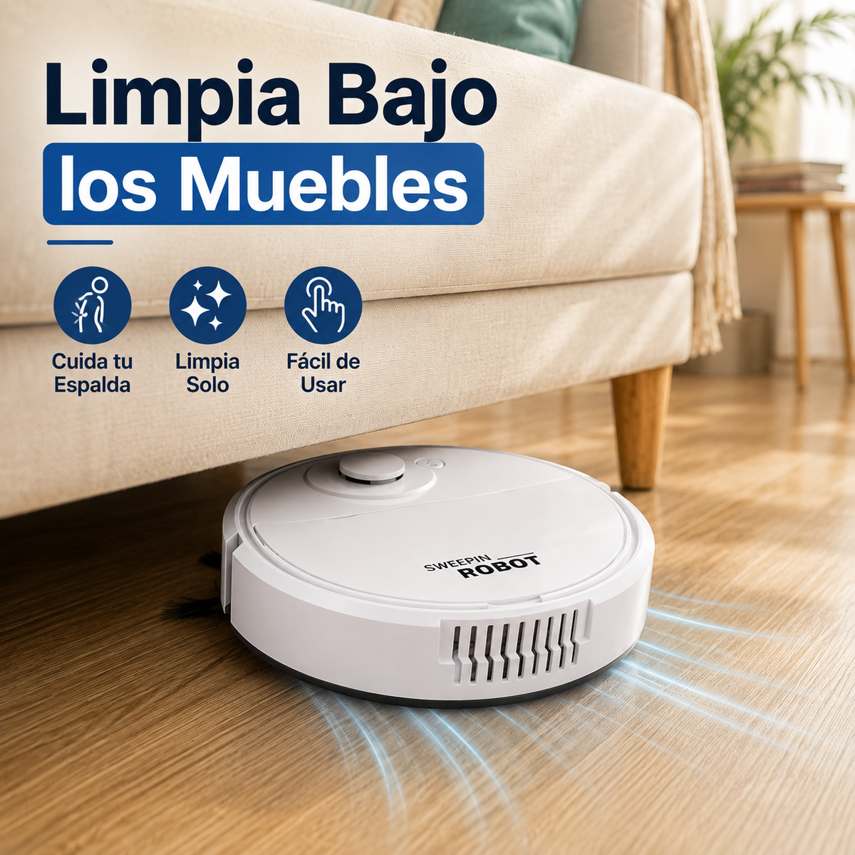 Aspiradora Sweepin Robot™ – Limpieza Automática Sin Esfuerzo
