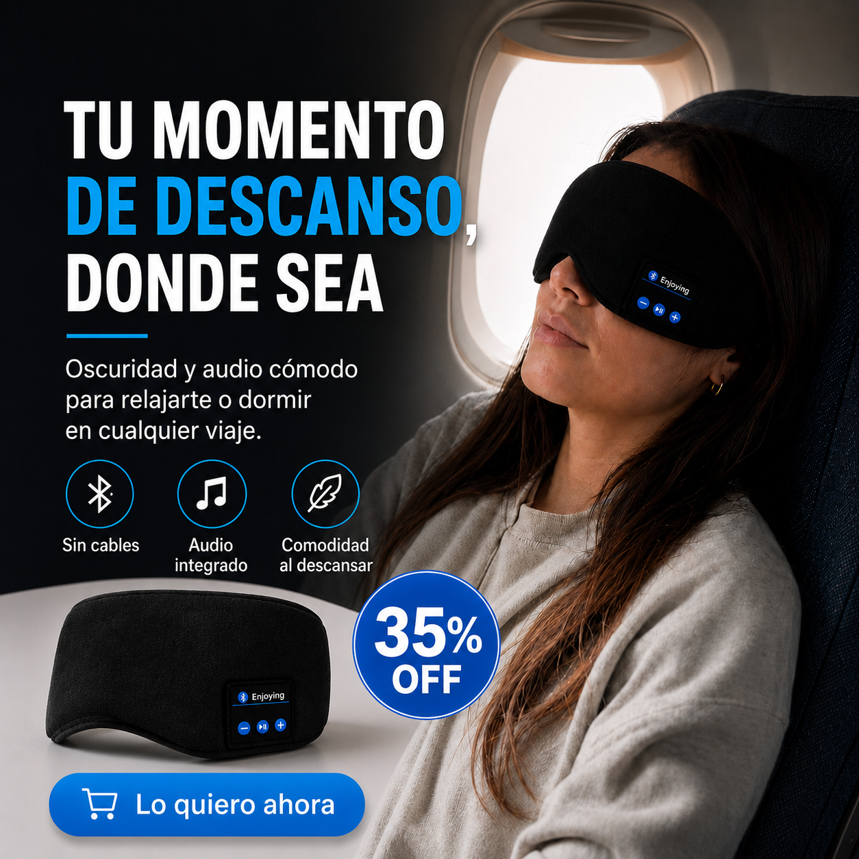 DreamBand™ | Antifaz Bluetooth para Dormir
