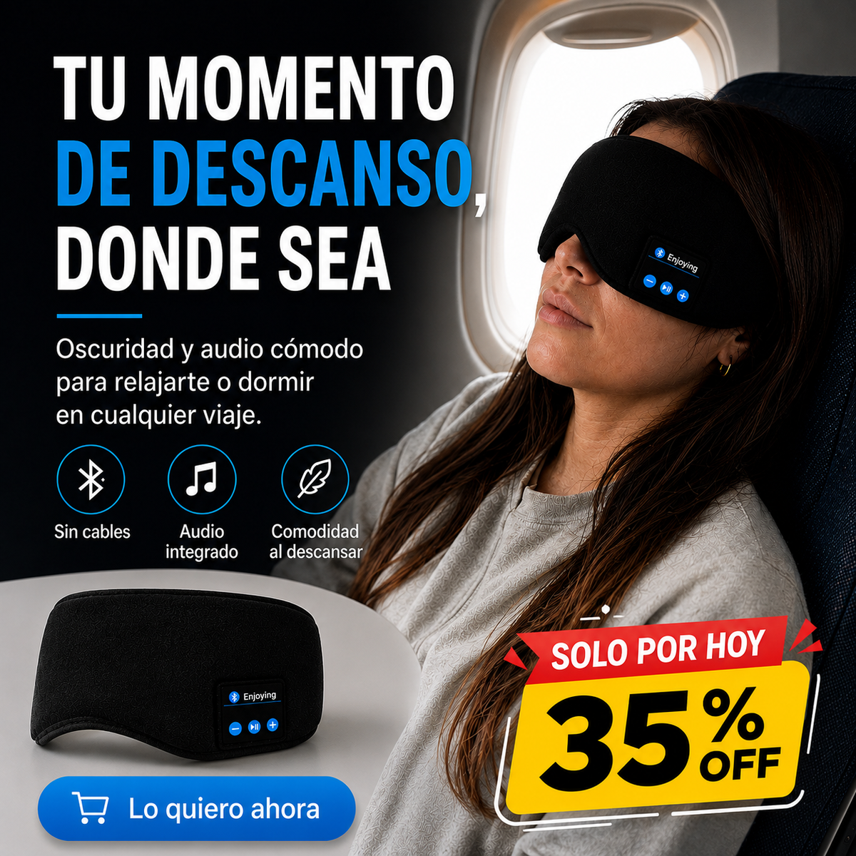 DreamBand™ | Antifaz Bluetooth para Dormir