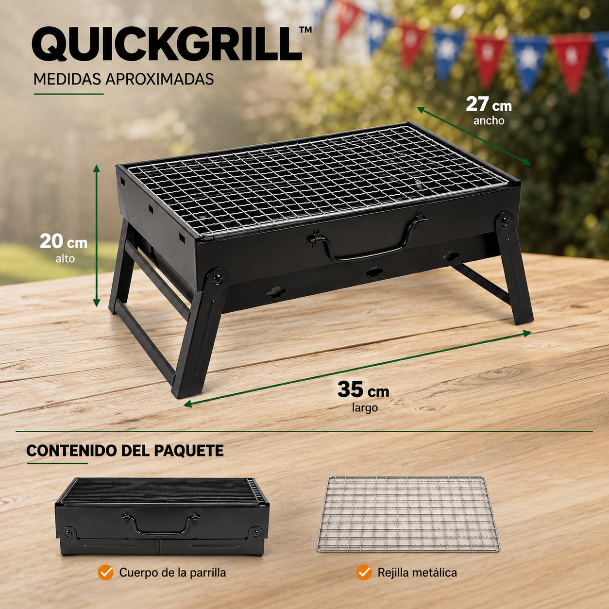 QuickGrill™ | Este 18, Lleva el Asado Contigo 🇨🇱