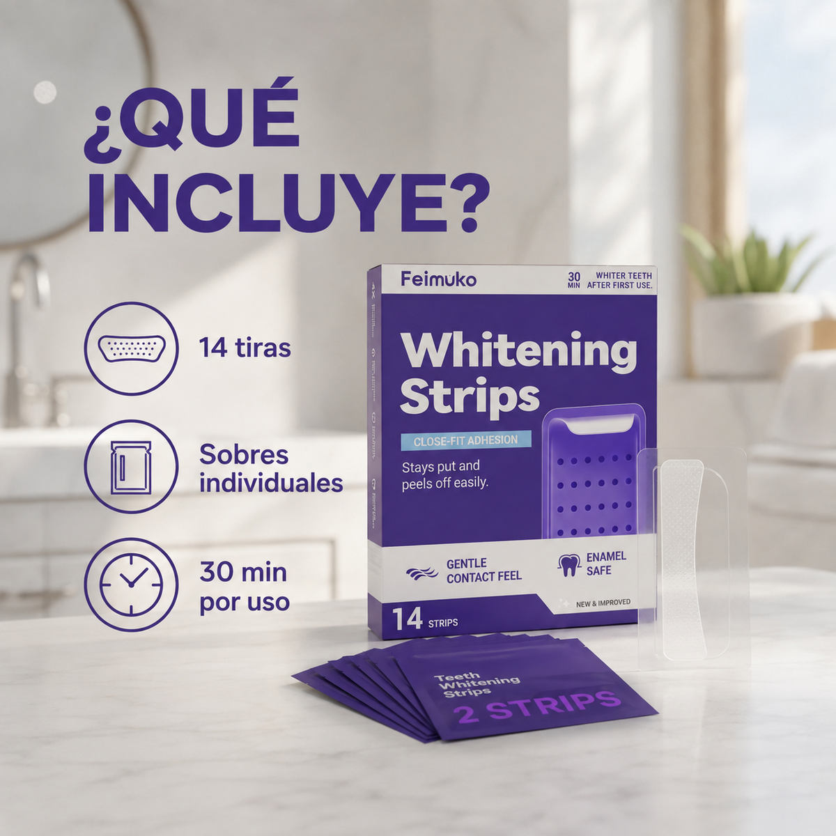 Whitening Strips™ | Tiras Blanqueadoras Dentales Adherentes