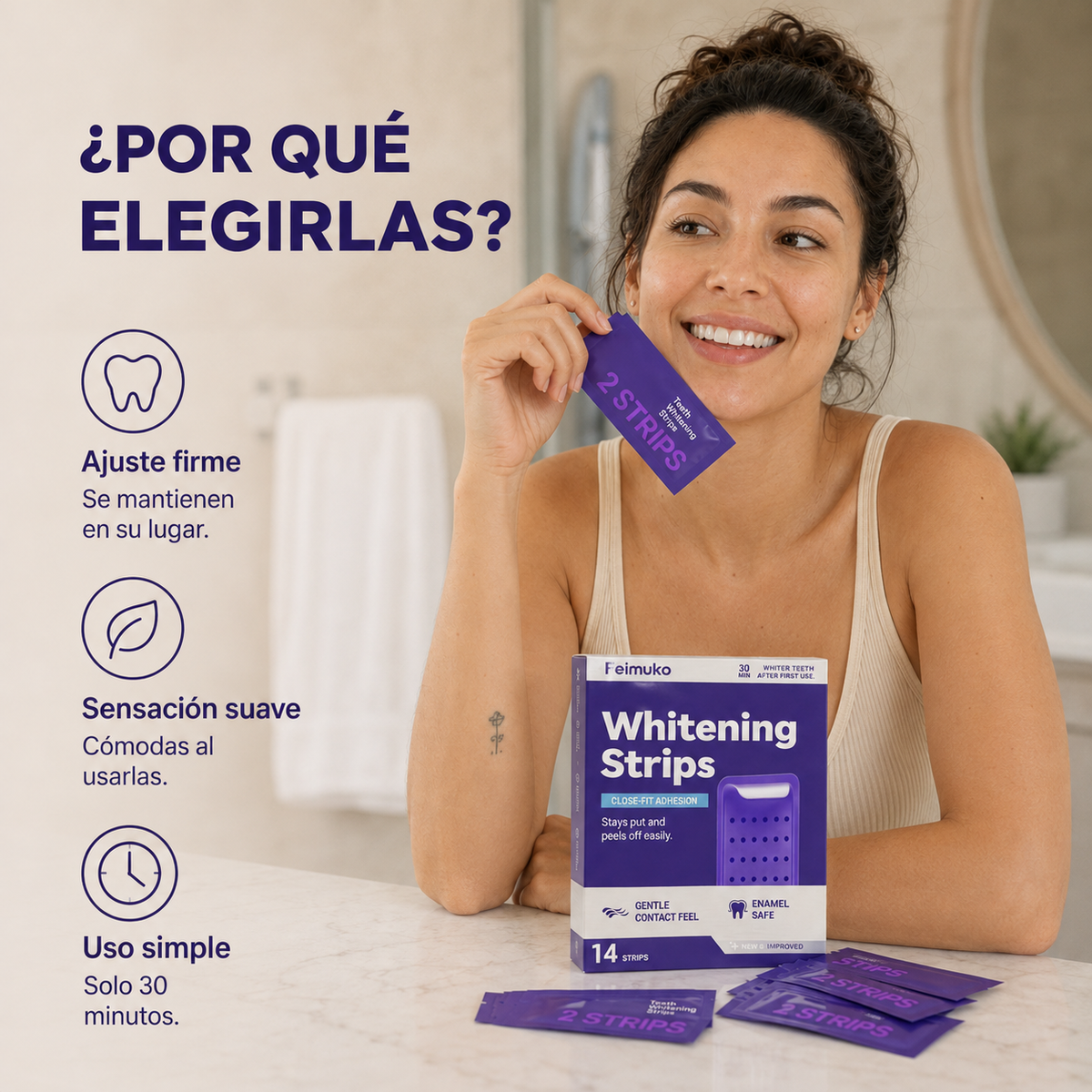 Whitening Strips™ | Tiras Blanqueadoras Dentales Adherentes