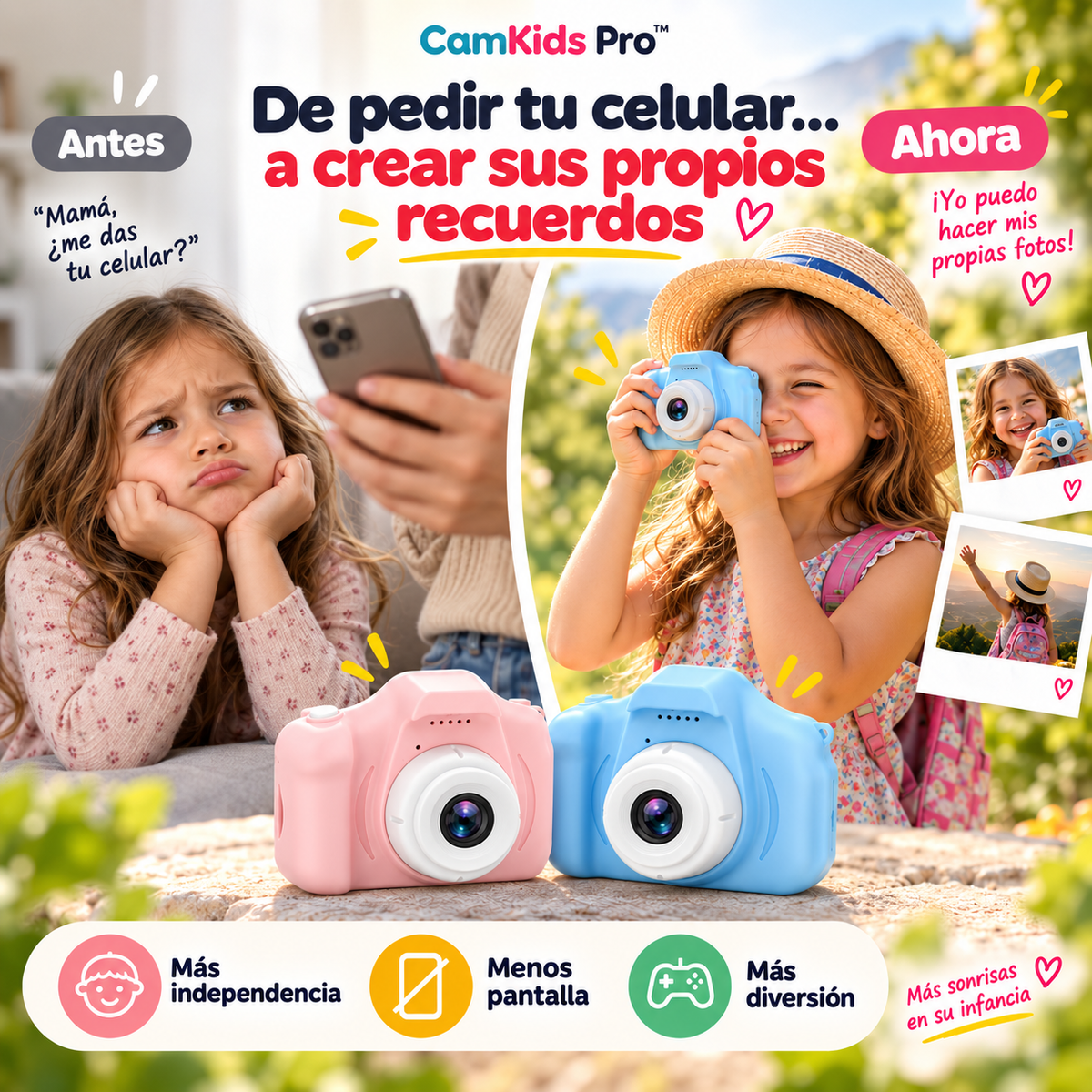 CamKids Pro™ | Que Capturen Sus Propias Aventuras, Sin Pedir tu Celular
