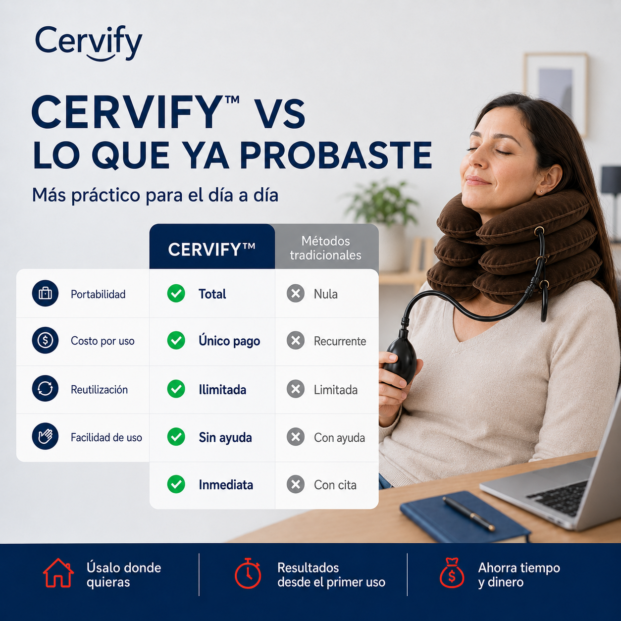 Cervify™ | Descompresor Cervical Inflable