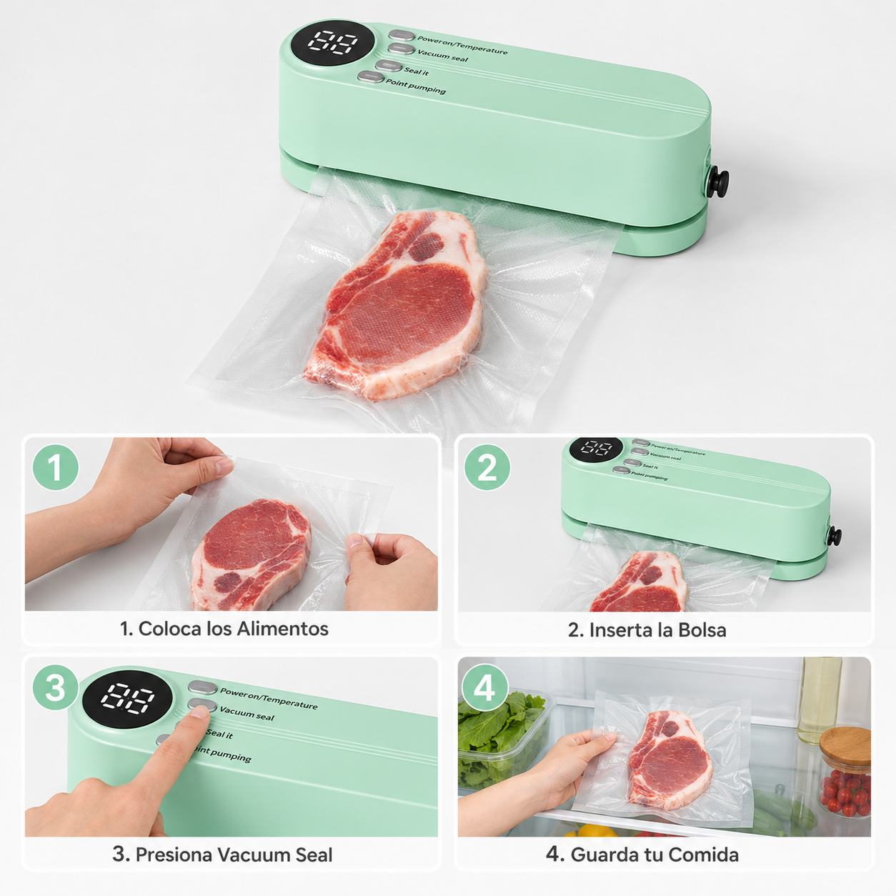 VacuLock™ | Aire fuera, comida fresca más tiempo