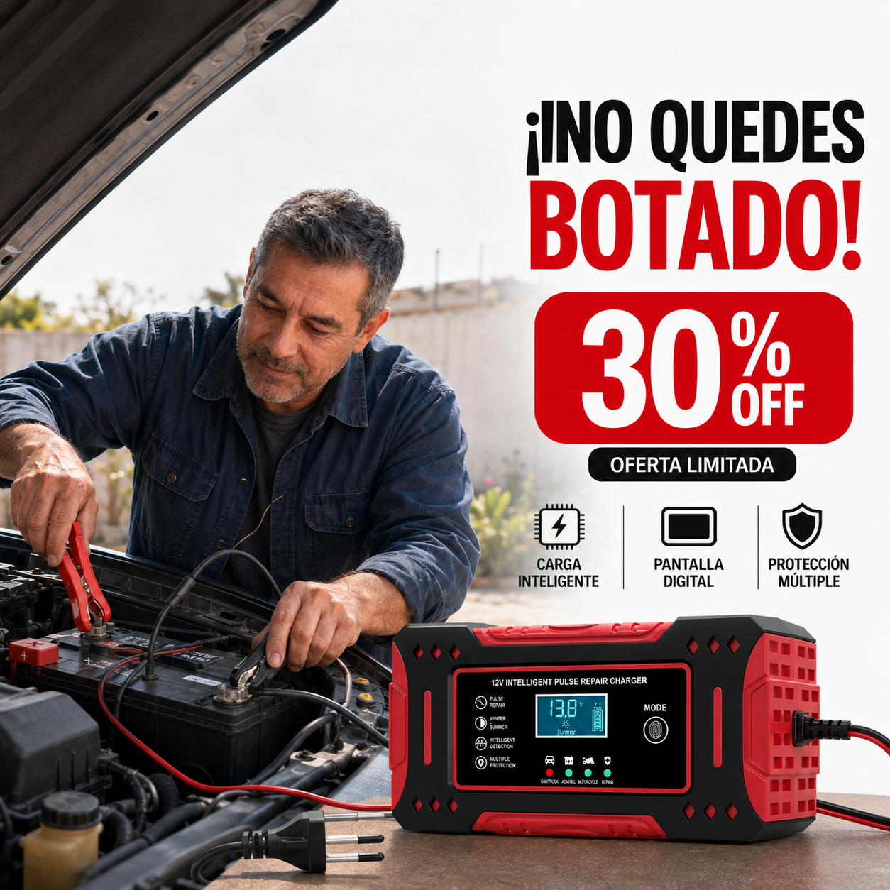 VoltPulse™ | Carga y repara tu batería sin salir de casa
