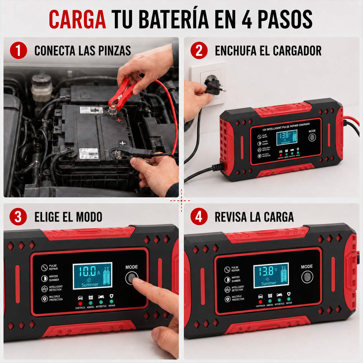 VoltPulse™ | Carga y repara tu batería sin salir de casa