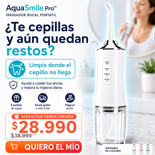 AquaSmile Pro™ | Limpia donde tu cepillo no llega