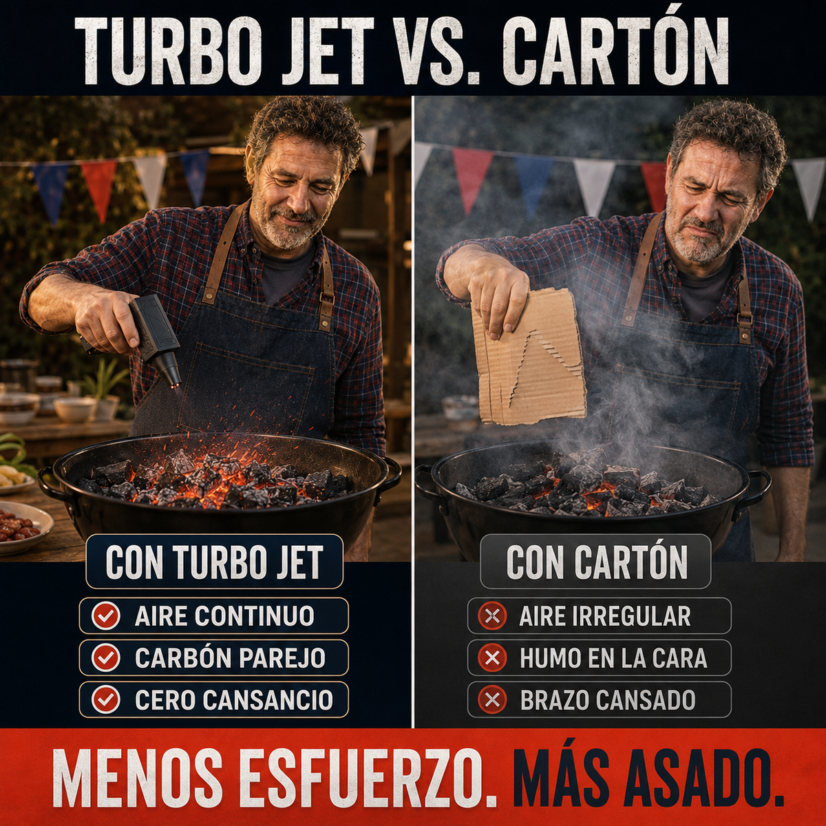 IgniMax™ | Que tu parrilla del 18 prenda a la primera, sin ahogarte en humo