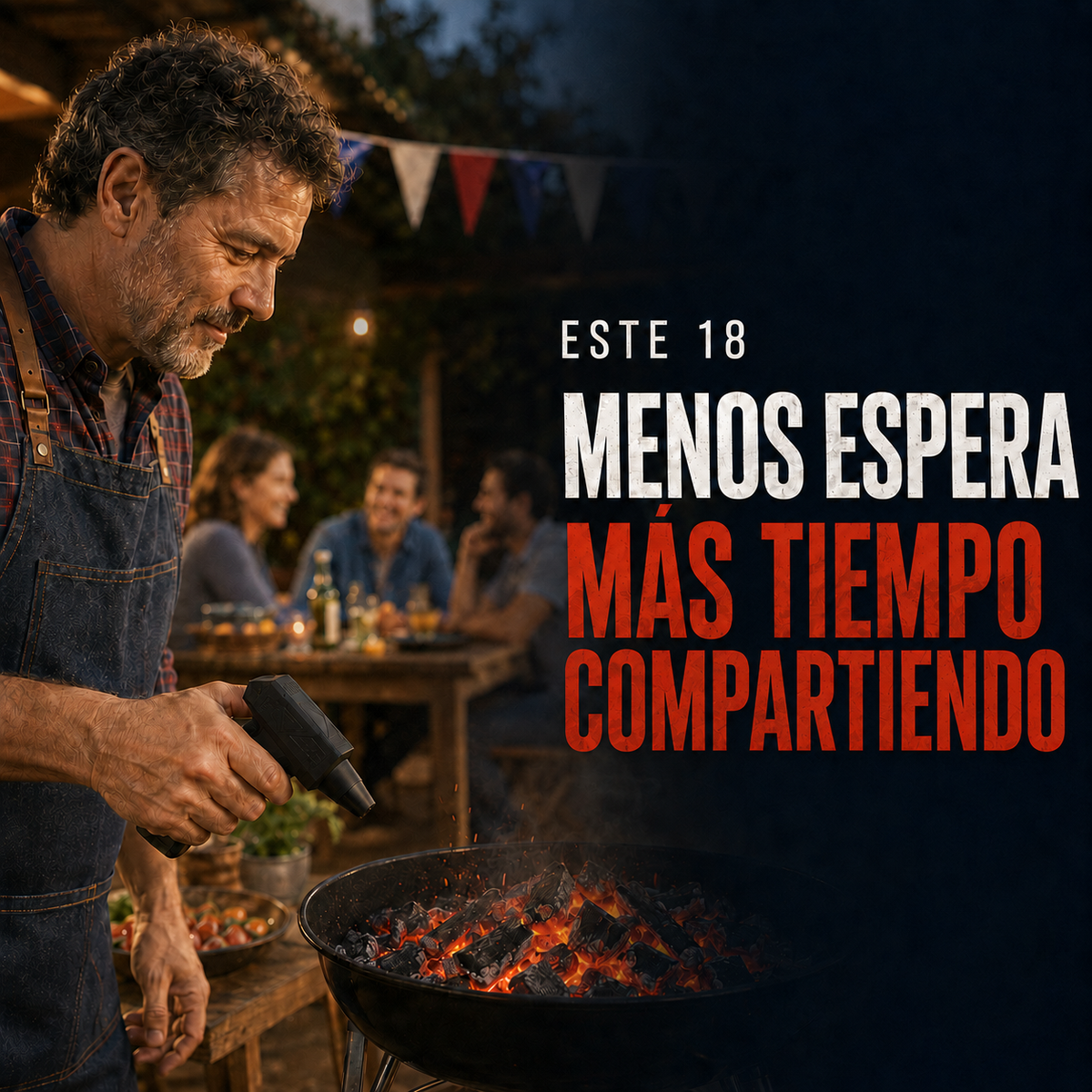 IgniMax™ | Que tu parrilla del 18 prenda a la primera, sin ahogarte en humo