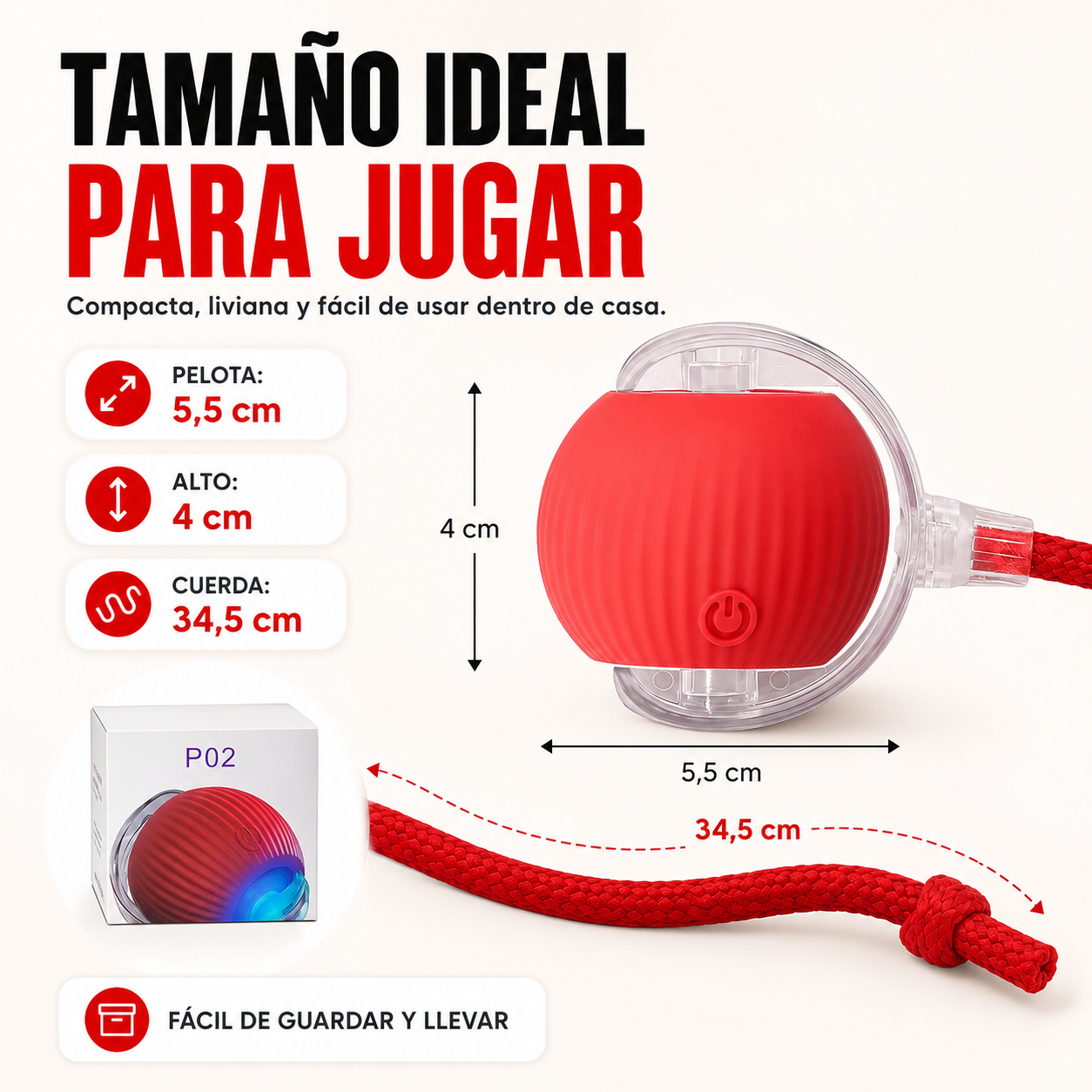 Zoomi Ball™ | Pelota Interactiva para Gatos