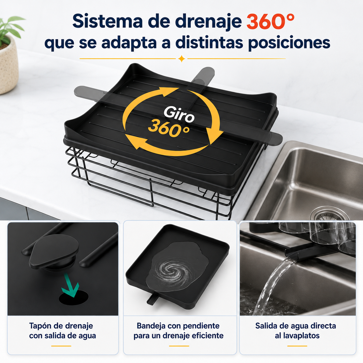 DryMax™ | Mesón seco, cocina ordenada, todo en su lugar