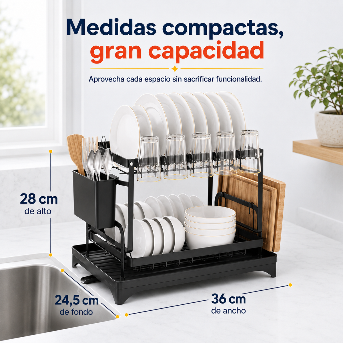 DryMax™ | Mesón seco, cocina ordenada, todo en su lugar