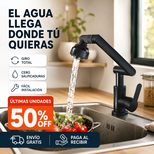 AquaFlex™ | El grifo que lleva el agua a cualquier rincón del lavamanos