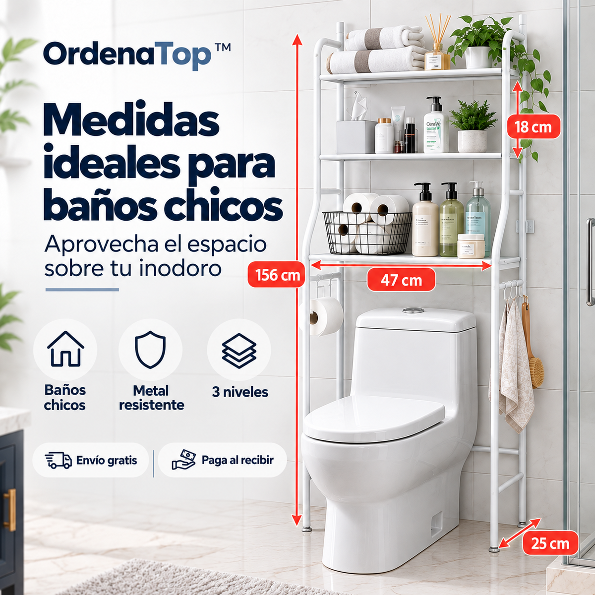 OrdenaTop™ | Duplica el espacio de tu baño sin remodelar