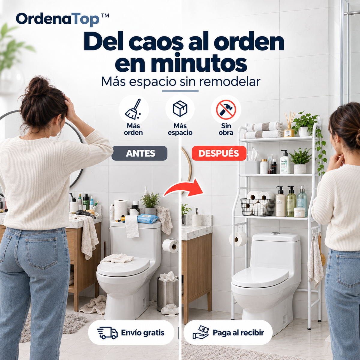 OrdenaTop™ | Duplica el espacio de tu baño sin remodelar