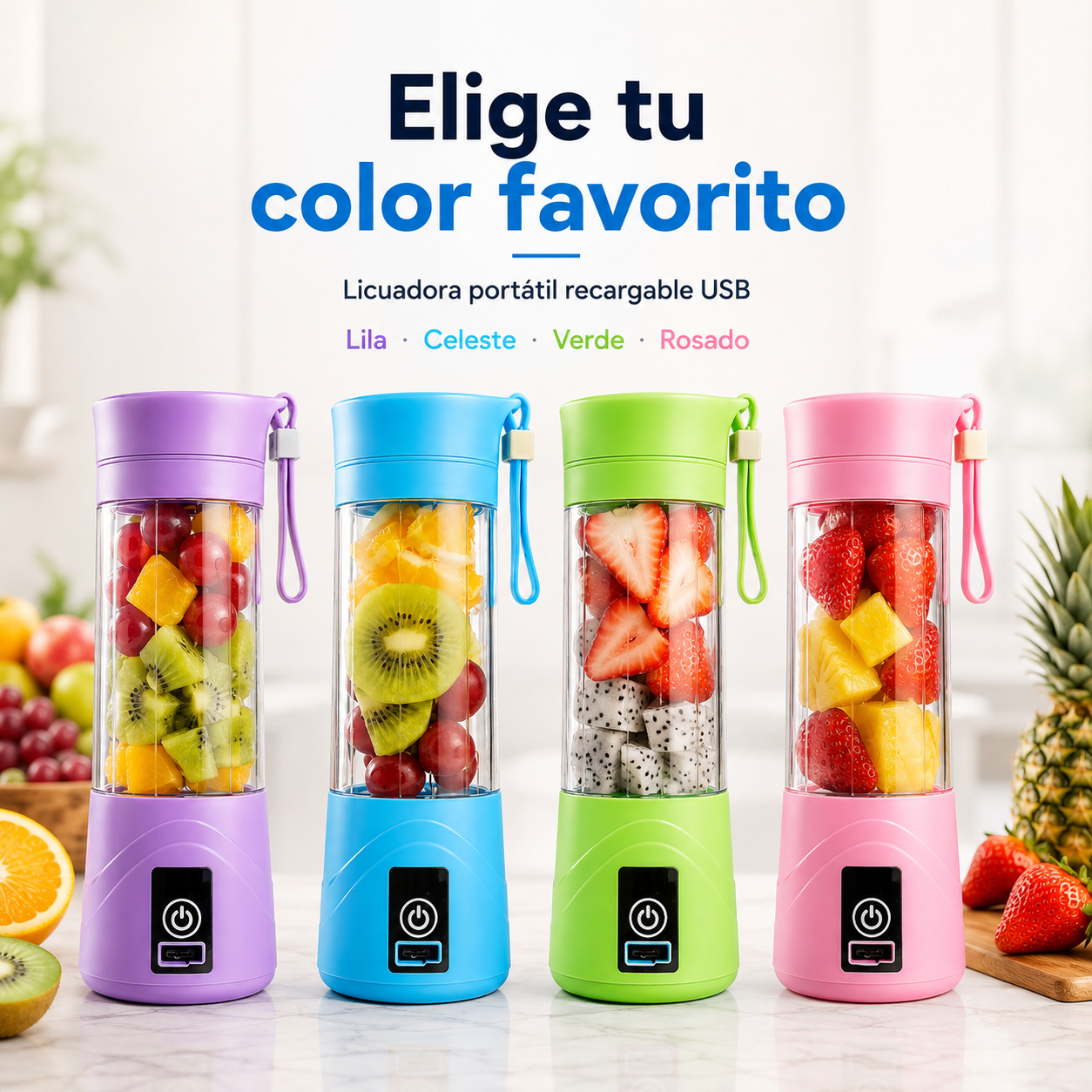 Licuadora Portátil FreshMix GO™ 2x1 | Batidos Donde Estés