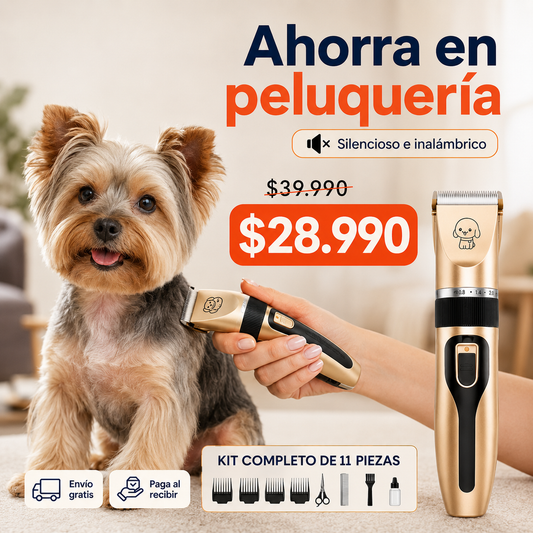 PeluPet Pro™ | Kit Cortapelos Silencioso para Perros y Gatos
