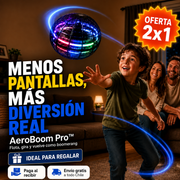 AeroBoom Pro™ Spinner Volador | Vuela, Brilla y Vuelve como Boomerang | OFERTA 2X1