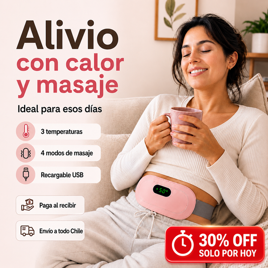 Cinturón Térmico para Cólicos Menstruales con Masaje
