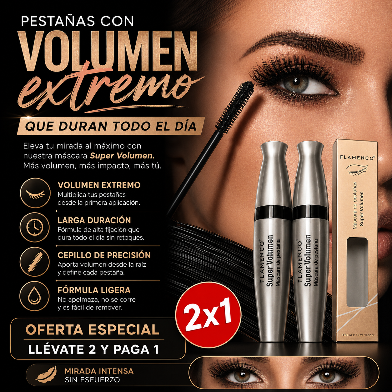 Mascara de Pestaña Flamenco® | Super Volumen