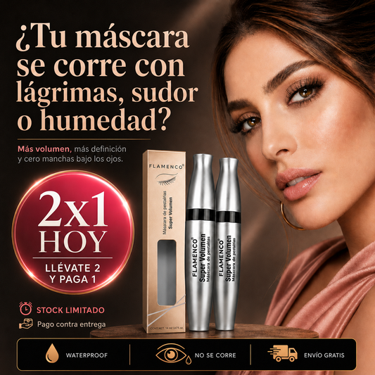 Máscara de Pestañas Flamenco® Super Volumen | Pack 2x1