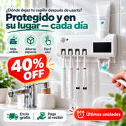 BrushGuard UV™ — Tu Cepillo, Protegido Y la Pasta Lista Sin Tocar Nada
