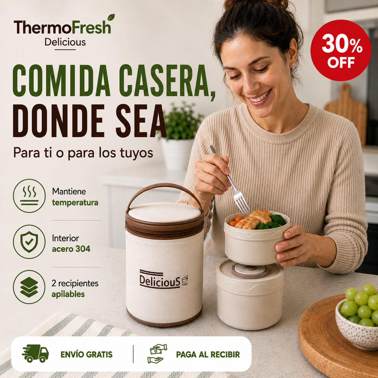 ThermoFresh Delicius - Comida casera para ti o para los tuyos, donde sea