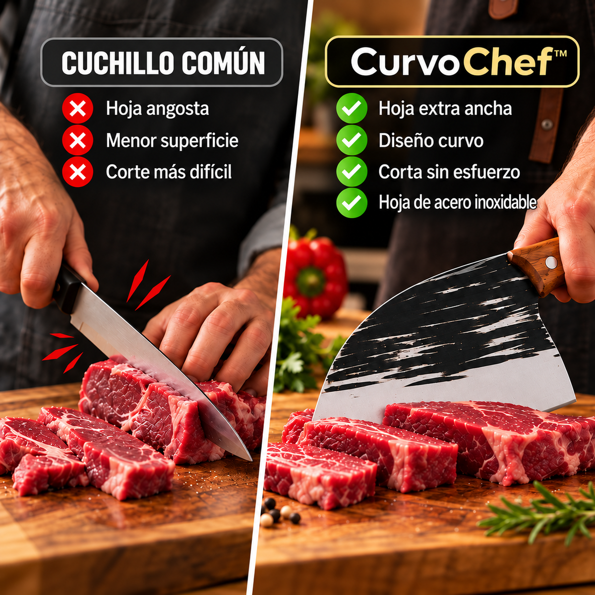 CurvoChef™ | Más hoja. Más control. Un corte diferente.