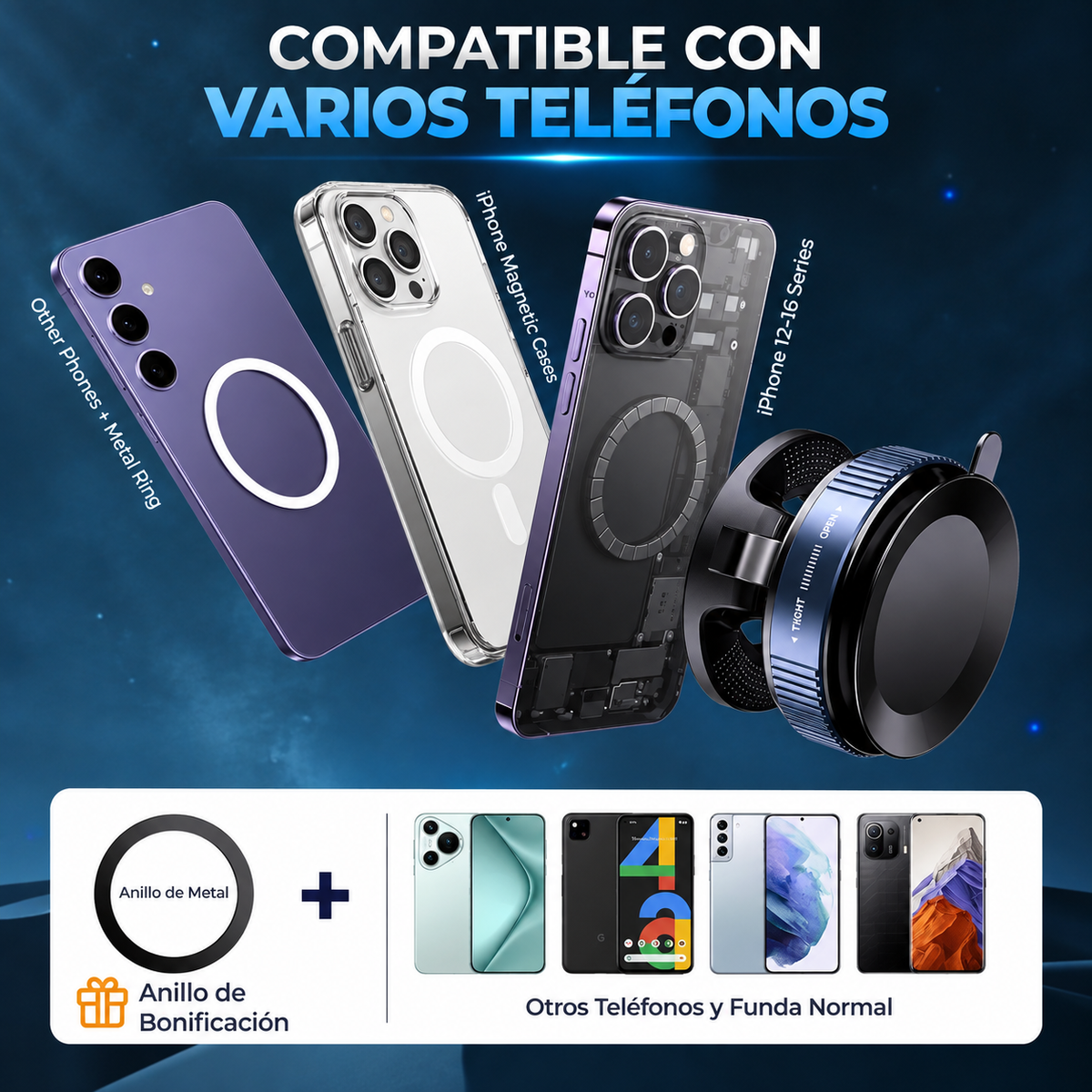 SoportePro360™ | Magnético, Firme Y Seguro