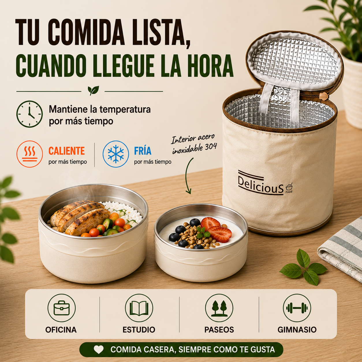 ThermoFresh Delicius - Comida casera para ti o para los tuyos, donde sea