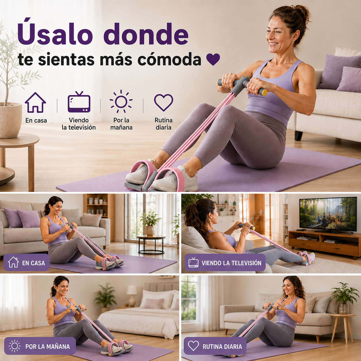 ActivaFit™ - Banda Elástica de Resistencia con Pedal