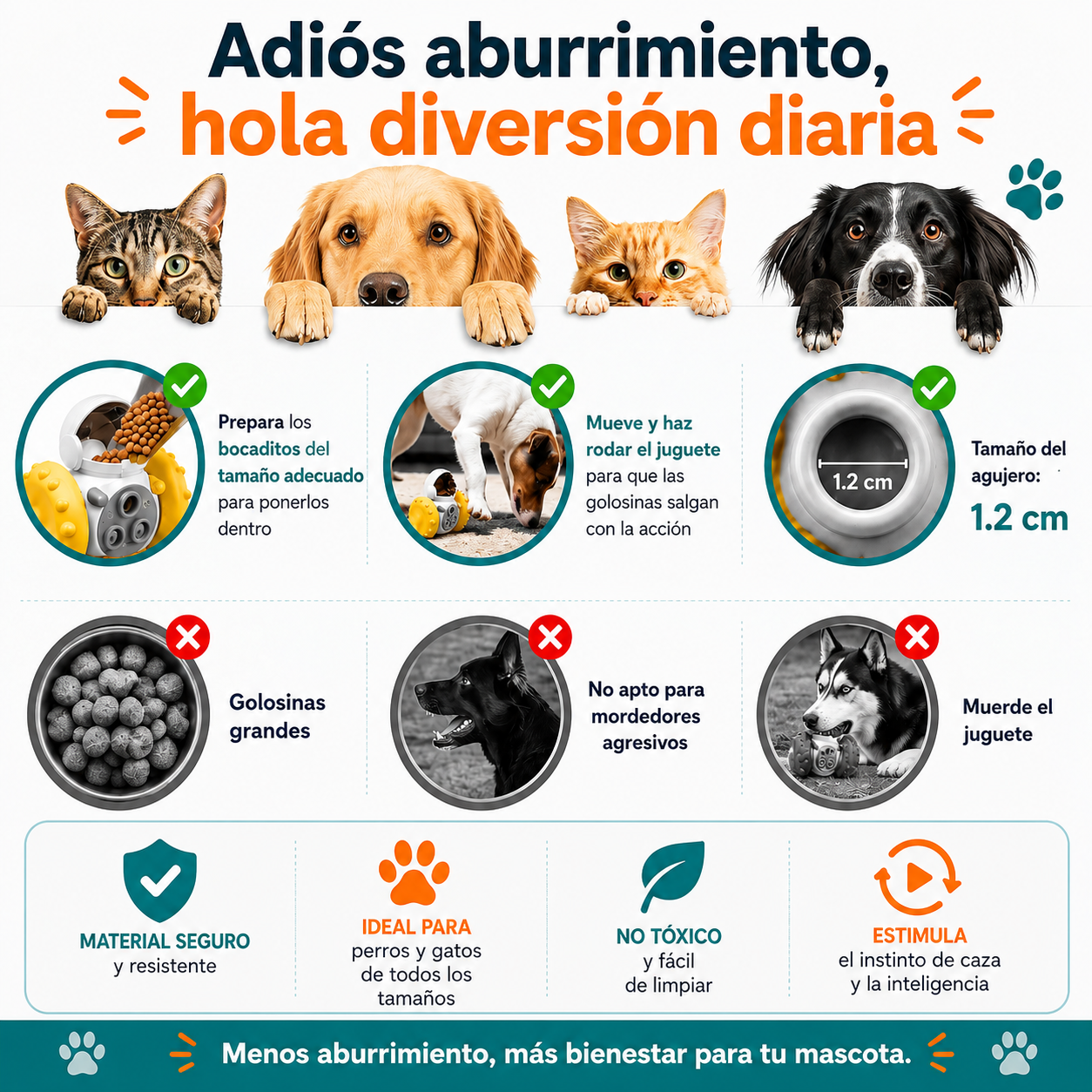 SnackBot™ - Juguete Dispensador de Premios para Mascotas